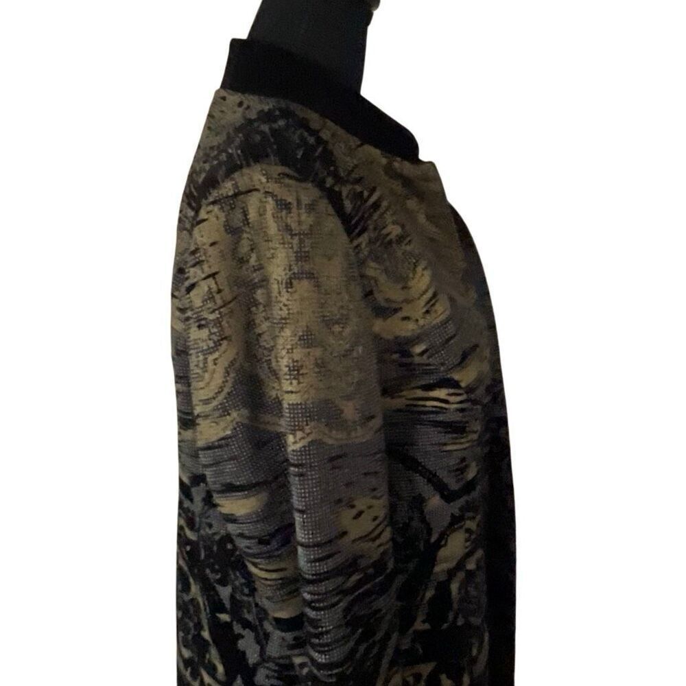 Chicos Women’s Mid Length Riders Style Flocked Jacket/Coat - Picture 6 of 11